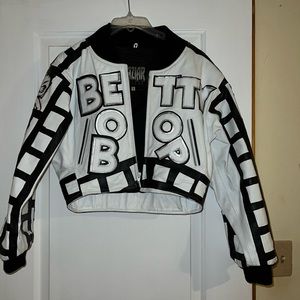 Bebe womens small Betty Boop Leather Jacket